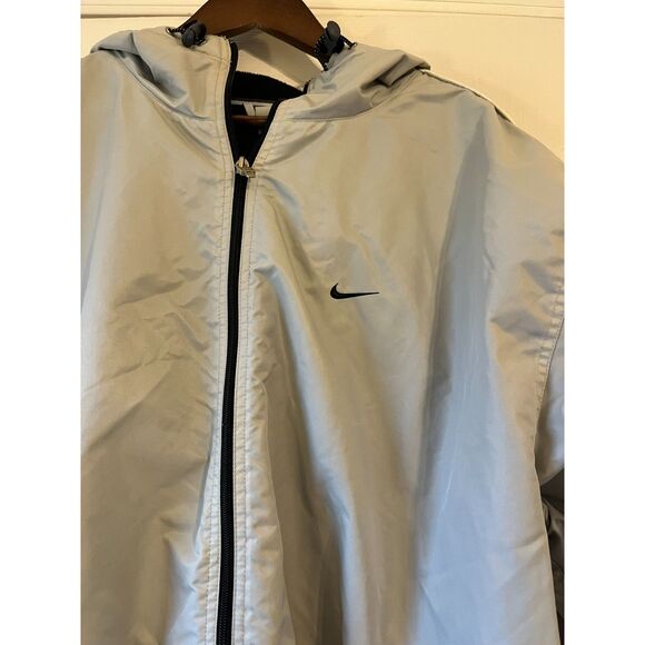 VTG 00s Nike Striped Big Swoosh Softshell Jacket Size Large Fleece Lined SZ XL - Picture 4 of 8